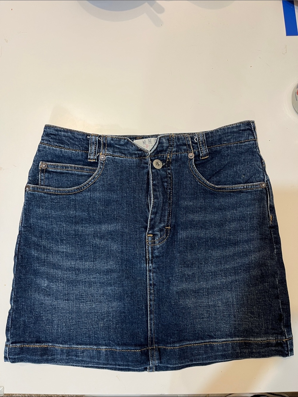 We The Free Denim Mini Skirt Size 26 Women's Dark Blue Wash